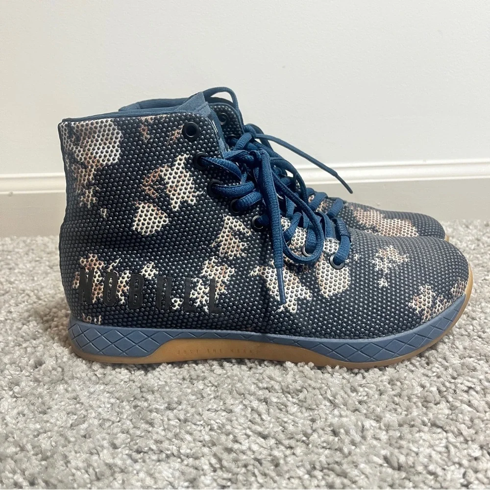 NOBULL High-Top Trainers Blue‎ Floral Training Shoes Women’s